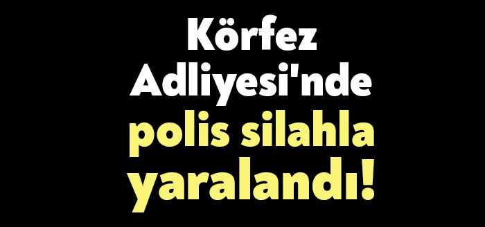 Körfez Adliye binasına ruhsatsız silahların adli emaneti için gelen bir