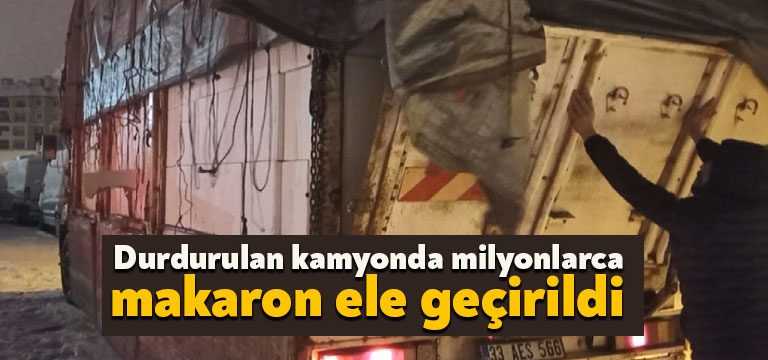 Kocaeli’de polis ekipleri TEM Otoyolunda durdurulan kamyonda 7 milyon 500