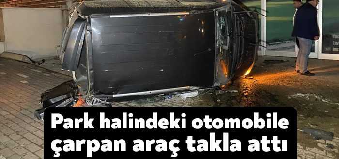 Kocaeli’nin Çayırova ilçesinde seyir halindeyken park halindeki otomobile çarpan hafif