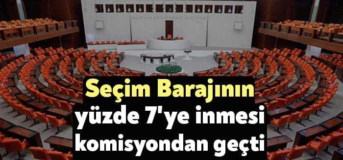 Seçim Kanunu, teklifi TBMM Anayasa Komisyonu'nda kabul edildi. Buna göre,
