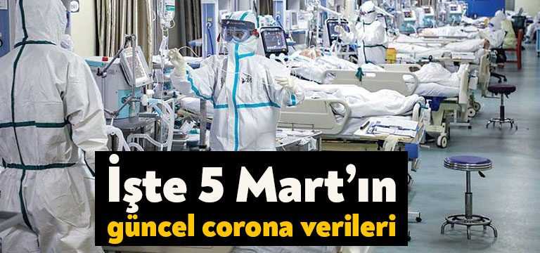 Sağlık Bakanlığı'nın açıkladığı 5 Mart 2022 Cumartesi gününün corona virüsü