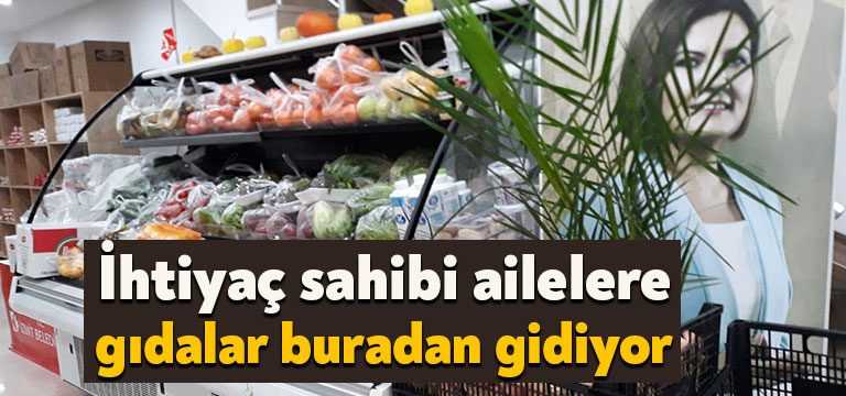 İzmit Belediyesi Kardeş Eller Gıda Bankası, civardaki süpermarketlerden bağış olarak