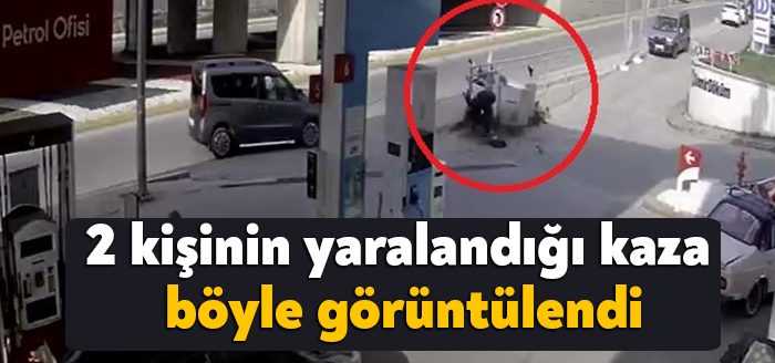 Kocaeli'de seyir halindeki motosiklet, önce hafif ticari araca ardından da