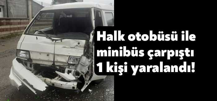 Kocaeli'nin Çayırova ilçesinde hatalı sollama yapan halk otobüsü, karşıdan gelen