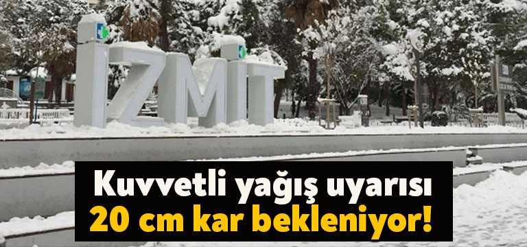 Kocaeli Valiliği, ilimizde bugün kuvvetli yağması beklenen kar yağışı öncesinde