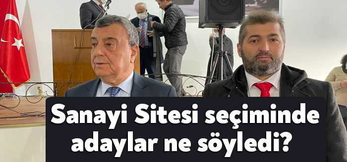Sanayi Sitesi Kooperatifi Genel Kurulu'nda mevcut Başkan Muzaffer Gürfidan ve