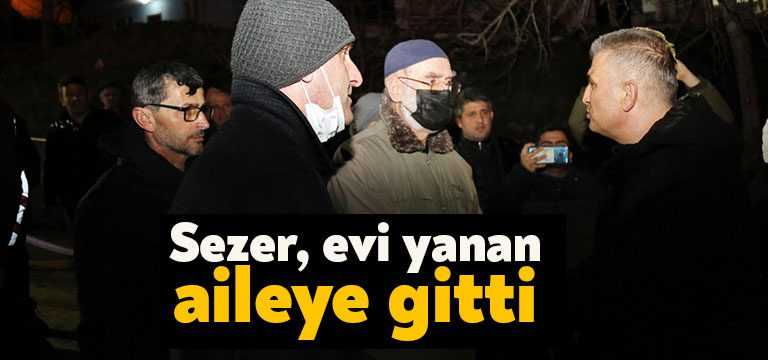 Siretiye Mahallesi’nde çıkan yangında evlerinin çatısı zarar gören aileyi ziyaret