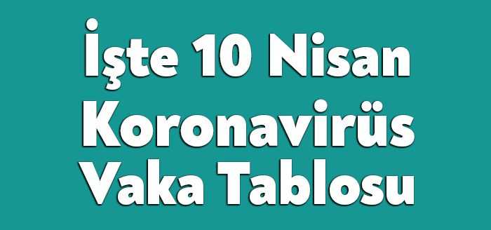 Sağlık Bakanlığı'nın açıkladığı 10 Nisan 2022 Pazar gününün corona virüsü