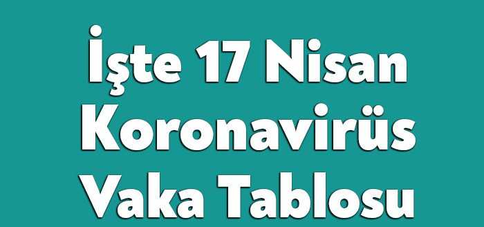 Sağlık Bakanlığı'nın açıkladığı 17 Nisan 2022 Pazar gününün corona virüsü