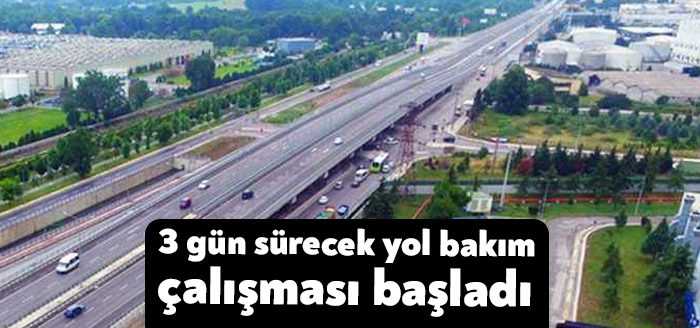 Kocaeli’nin İzmit ilçesinde bulunan Sakıp Sabancı Köprülü Kavşağı üzerinde bakım