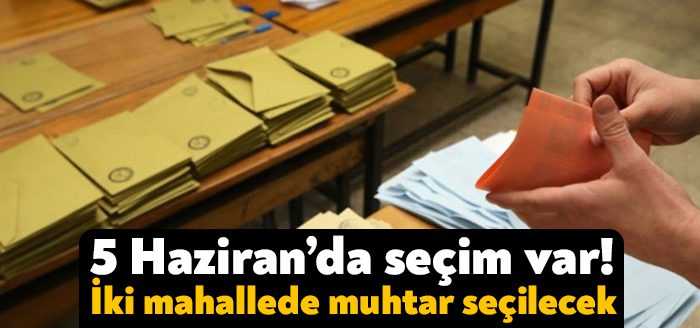 Yüksek Seçim Kurulu, ara seçimin 5 Haziran Pazar günü yapılacağını
