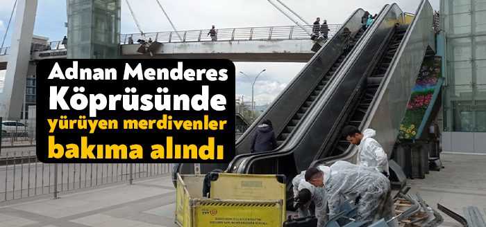 Adnan Menderes Yaya Üst Geçidinin kuzey tarafında bulunan yürüyen merdivenler