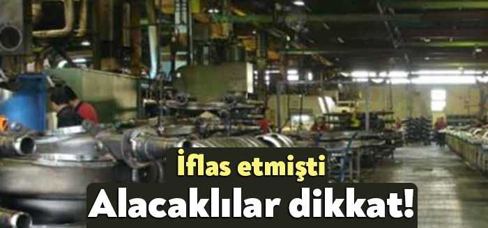 Kocaeli’de faaliyet gösteren Ark Otomotiv Kumanda Telleri San.Tic.A.Ş. iflas etmişti.