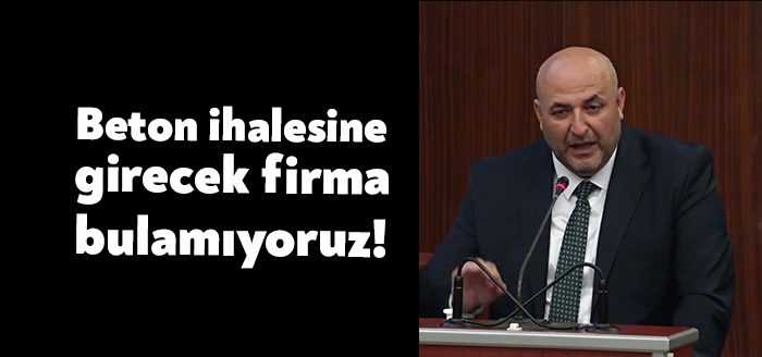 İzmit Belediye Başkan Yardımcısı Çetin Sarıca fiyatlarından dolayı beton ihalesine