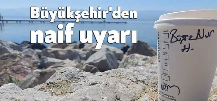 Kocaeli Büyükşehir Belediyesi sosyal medya hesabı üzerinden kahve bardağının çöpünü