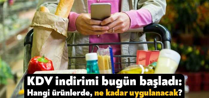 Temel ihtiyaç ürünlerindeki KDV indirimi, bugünden itibaren etiketlere yansıyacak. Bebek