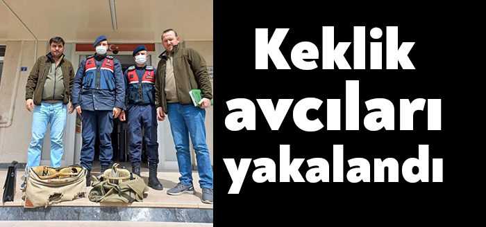 Kocaeli’nin Gebze ilçesinde yasa dışı keklik avı yapan 3 şahıs,