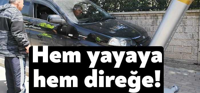  Kocaeli'de sürücüsünün kontrolünden çıkan cip, kaldırımda yürüyen çocuğa ve aydınlatma