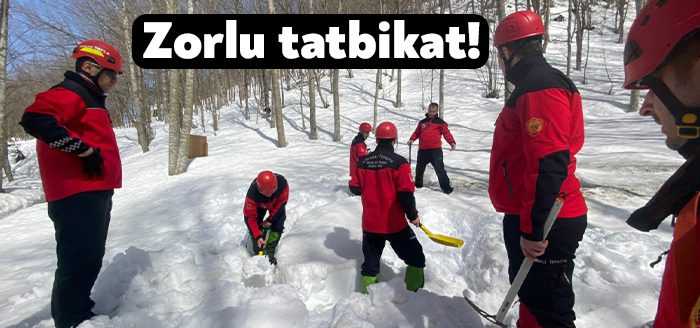 Kocaeli İtfaiyesi Arama Kurtarma Ekibi, Aytepe’de ‘2022/2. Kış Arama Kurtarma