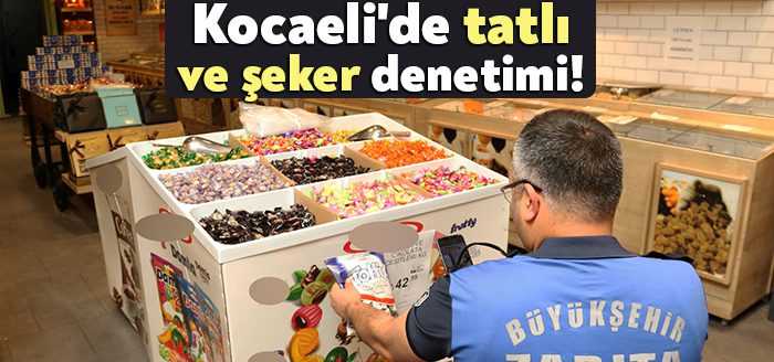 Gebze'de zabıta ekipleri Kurban Bayramı öncesi tatlı üretimi ve satışı