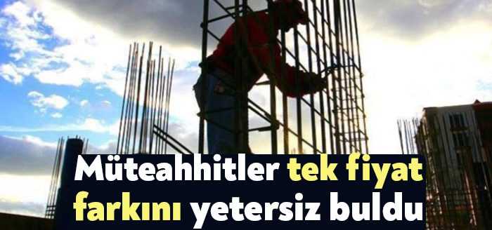 İnşaat maliyetlerinin aşırı pahalanması üzerine kamu müteahhitlerine getirilen ikinci fiyat