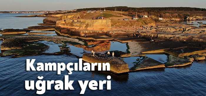 Kocaeli'nin Kandıra ilçesinde bulunan doğa harikası koylar, hafta sonu kampçıların