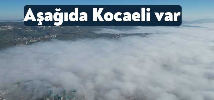 Kocaeli'de etkisini gösteren yoğun sis, seyrine doyum olmayan eşsiz manzaralar