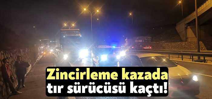 TEM Otoyolu Kocaeli geçişinde 4 aracın karıştığı zincirleme trafik kazasında