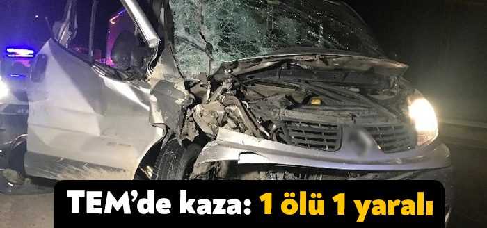 Kocaeli’de TEM Otoyolunda meydana gelen kazada, aracın içine sıkışan kişi