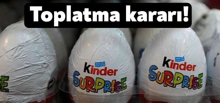 Tarım Bakanlığı, Avrupa Birliği'nin bildirdiği Kinder markalı ürünlerle ilgili toplatma