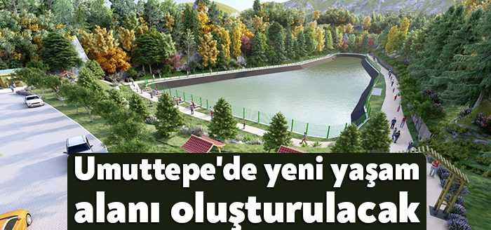 Kocaeli Büyükşehir, Kocaeli Üniversitesi Umuttepe Kampüsü yerleşkesindeki gölette çevre düzenlemesi