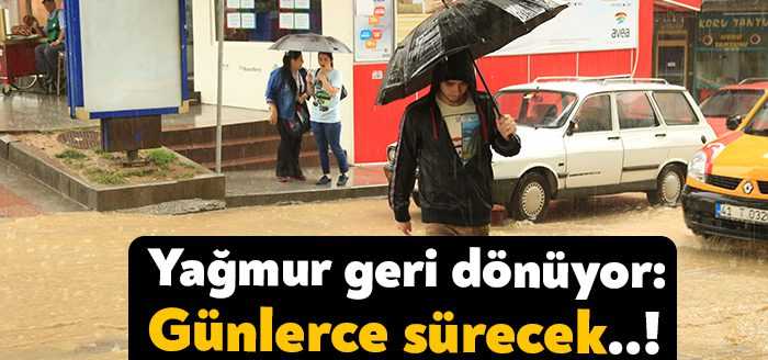 Meteoroloji'den alınan bilgilere göre yarından itibaren Türkiye, yağışlı havanın etkisine