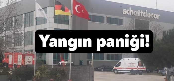 Kocaeli’nin Gebze ilçesinde dekoratif kağıt baskı yapan bir fabrikada çıkan