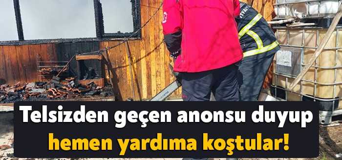 Kocaeli’nin Gebze ilçesinde telsizden duydukları baraka yangınına giden gönüllü itfaiyeci