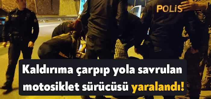 Kocaeli’nin Gölcük ilçesinde motosiklet sürücüsü, yol kenarındaki kaldırıma çarparak yaralandı.