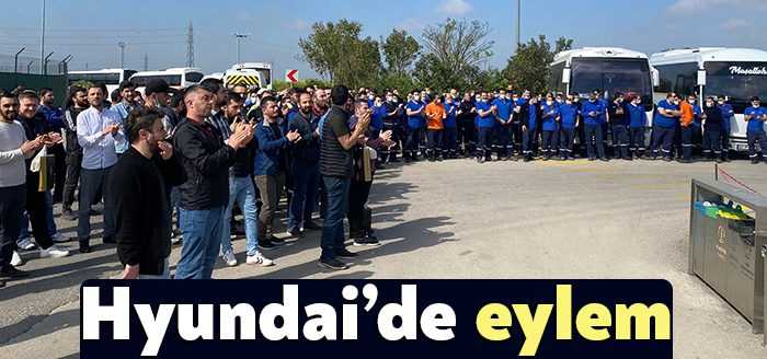 Kocaeli’de bulunan Hyundai Mobis fabrikasında yüzde 50 zam bekleyen işçilere
