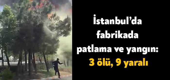 Tuzla Orhanlı sanayi bölgesinde bir fabrikada patlama sonrası yangın çıktı.