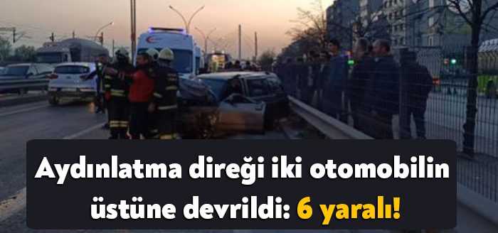 Kocaeli'de sürücüsünün direksiyon hakimiyetini kaybettiği otomobil aydınlatma direğine çarptı. Çarpmanın