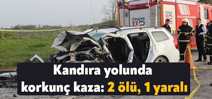 Kocaeli’nin Kandıra ilçesinde meydana gelen trafik kazasında karşı şeride geçen