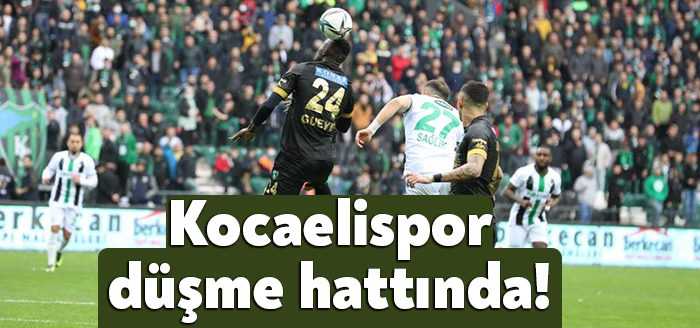 Kocaelispor, Denizlispor'a 1-5 mağlup olarak düşme hattına girdi. Taraftar, maç