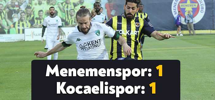 Spor Toto 1. Lig’in 33. hafta maçında Menemenspor, konuk ettiği