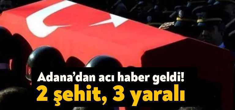 Adana'da jandarma minibüsüyle otomobilin çarpışması sonucu 2 asker şehit oldu,