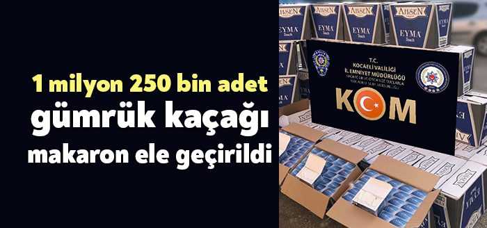 Kocaeli'de polis ekiplerince bir minibüste yapılan aramada 1 milyon 250