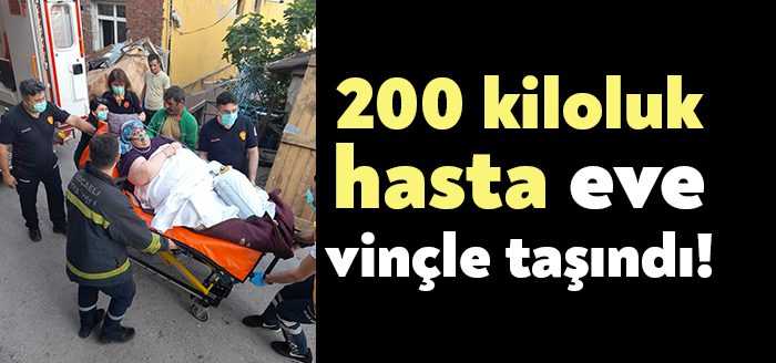 Kocaeli'de evine giremeyen 200 kiloluk kalp hastası kadının imdadına itfaiye