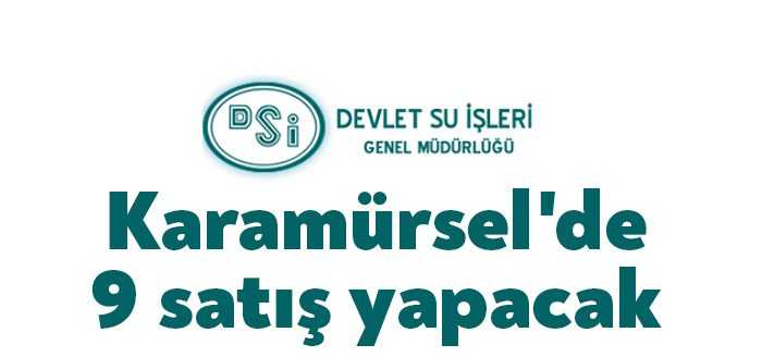 DSİ 1.Bölge Müdürlüğü Kocaeli Karamürsel'de 9 adet tarlayı ihale usulü