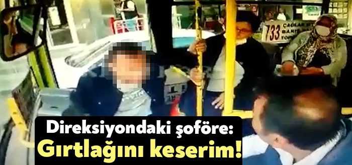 Kocaeli'de kimliği tespit edilemeyen şüpheli, seyir halindeki özel halk otobüsünü