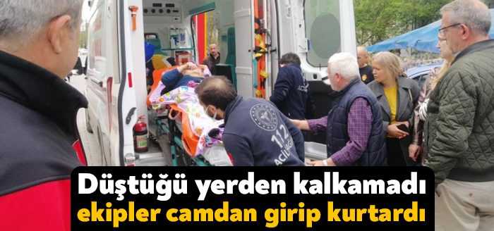 Kocaeli'nin Derince ilçesinde 72 yaşındaki kadın, yalnız yaşadığı evinde düştüğü