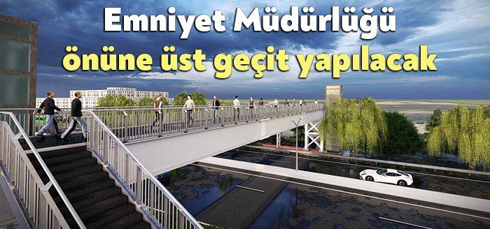 Büyükşehir tarafından yeni emniyet binası için yapılan otopark ve yolun