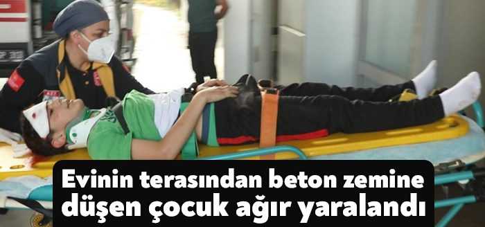 Kocaeli'de 3 katlı binanın terasından beton zemine düşen 13 yaşındaki