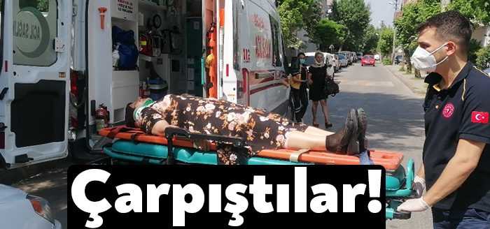 Kocaeli'nin Gebze ilçesinde otomobil ile minibüsün çarpışması neticesinde meydana gelen